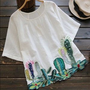 Zaful Cacti Blouse - Never Worn